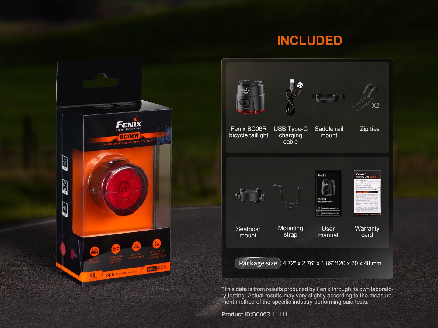 Fenix BC06R Smart-Brake Bicycle Taillight Fenix Store