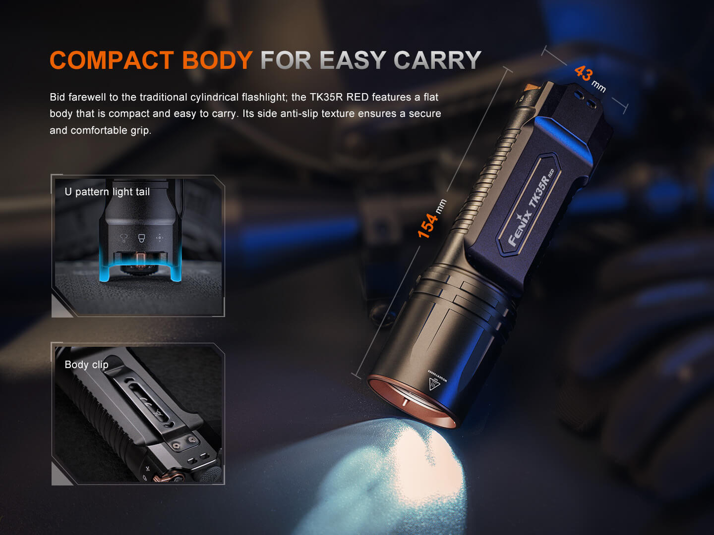 Fenix TK35R Rechargeable High-Performance Tactical Flashlight Fenix Store