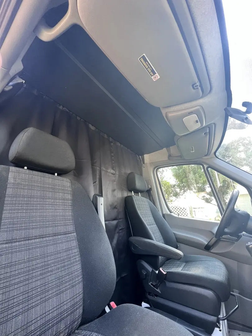 SPRINTER HEADLINER SHELF INCLUDES CURTAIN ROD AND LINER 2007-2018 White Top Adventures