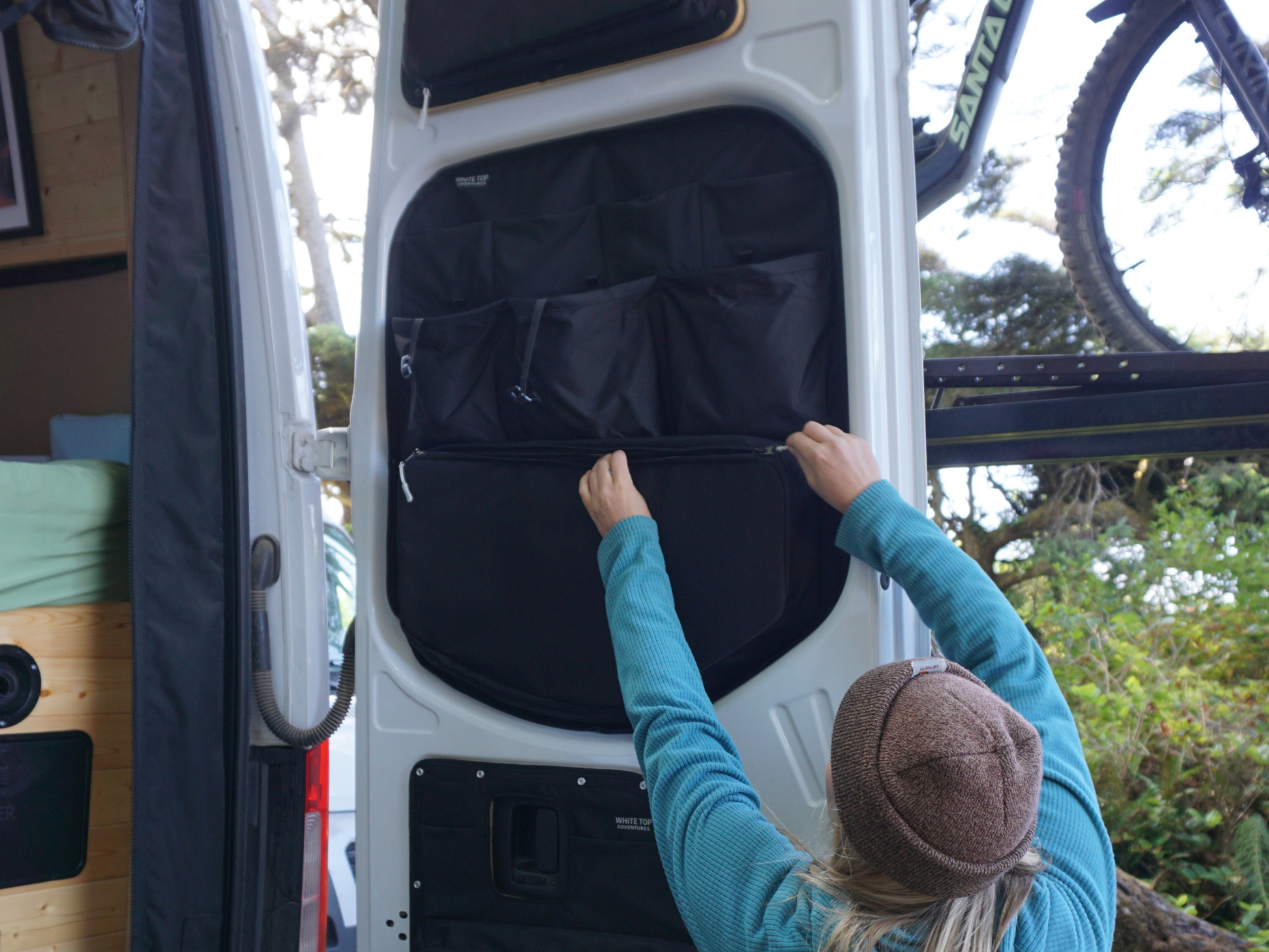 Mercedes Sprinter Rear Door Storage Panels Bundle (Upper, Middle & Lower) White Top Adventures