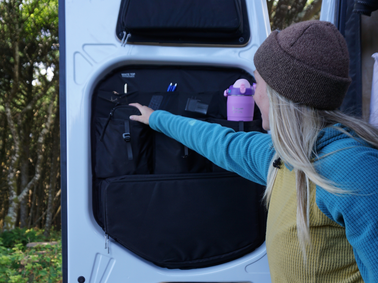 Mercedes Sprinter Rear Door Storage Panels Bundle (Upper, Middle & Lower) White Top Adventures