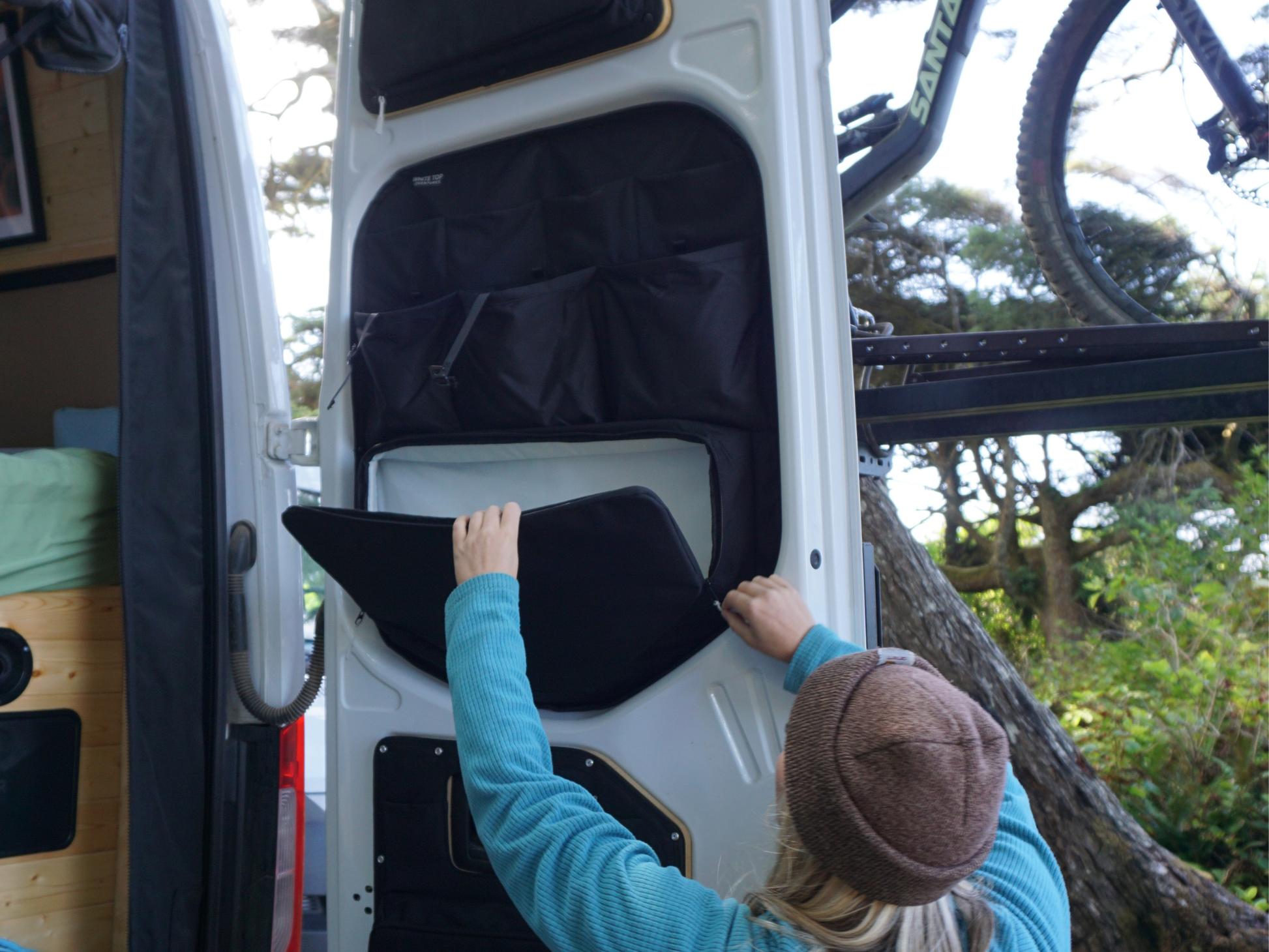 Mercedes Sprinter Middle Rear Door Storage Panels (Pair) White Top Adventures