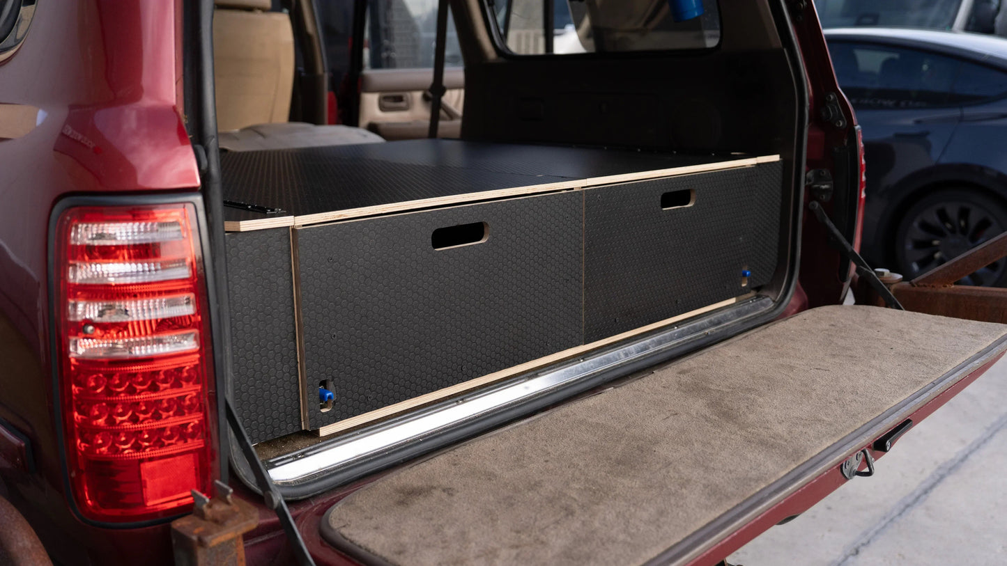 Land Cruiser 80  | Dual Drawer Storage System & Bed Platform | 1990–1997 Toyota LC80 Solid Wood Worx