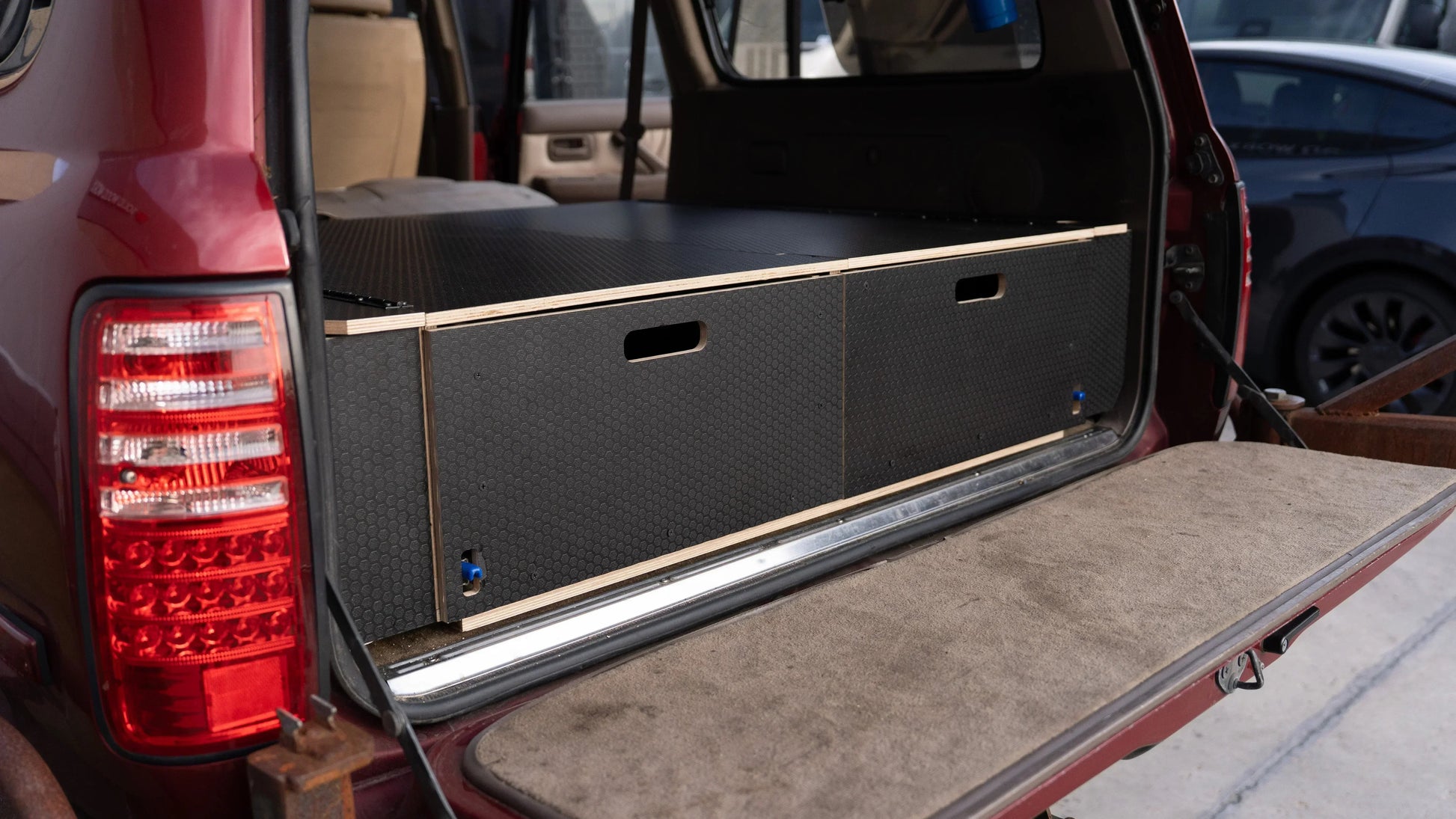 Land Cruiser 80  | Dual Drawer Storage System & Bed Platform | 1990–1997 Toyota LC80 Solid Wood Worx