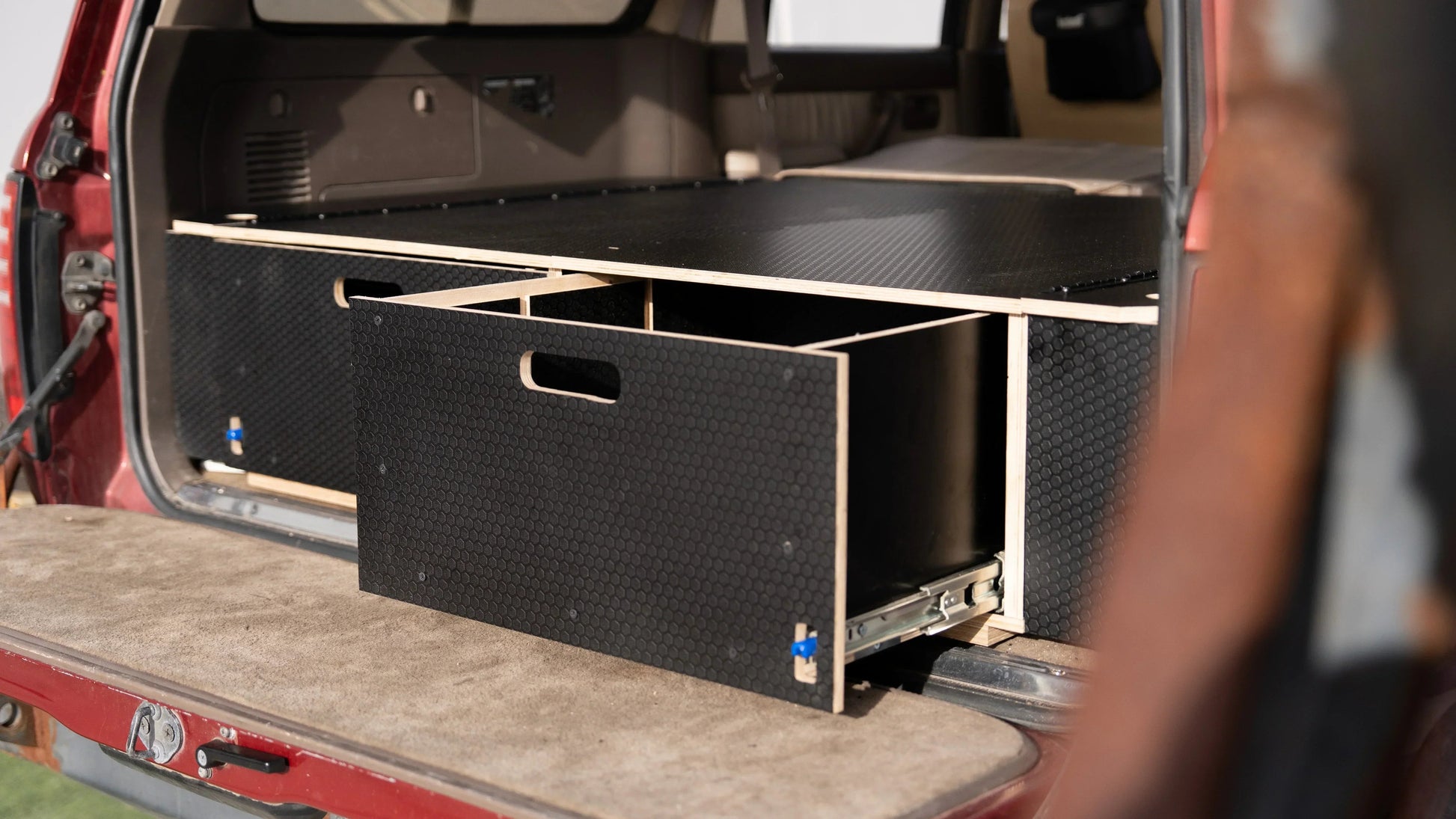 Land Cruiser 80  | Dual Drawer Storage System & Bed Platform | 1990–1997 Toyota LC80 Solid Wood Worx