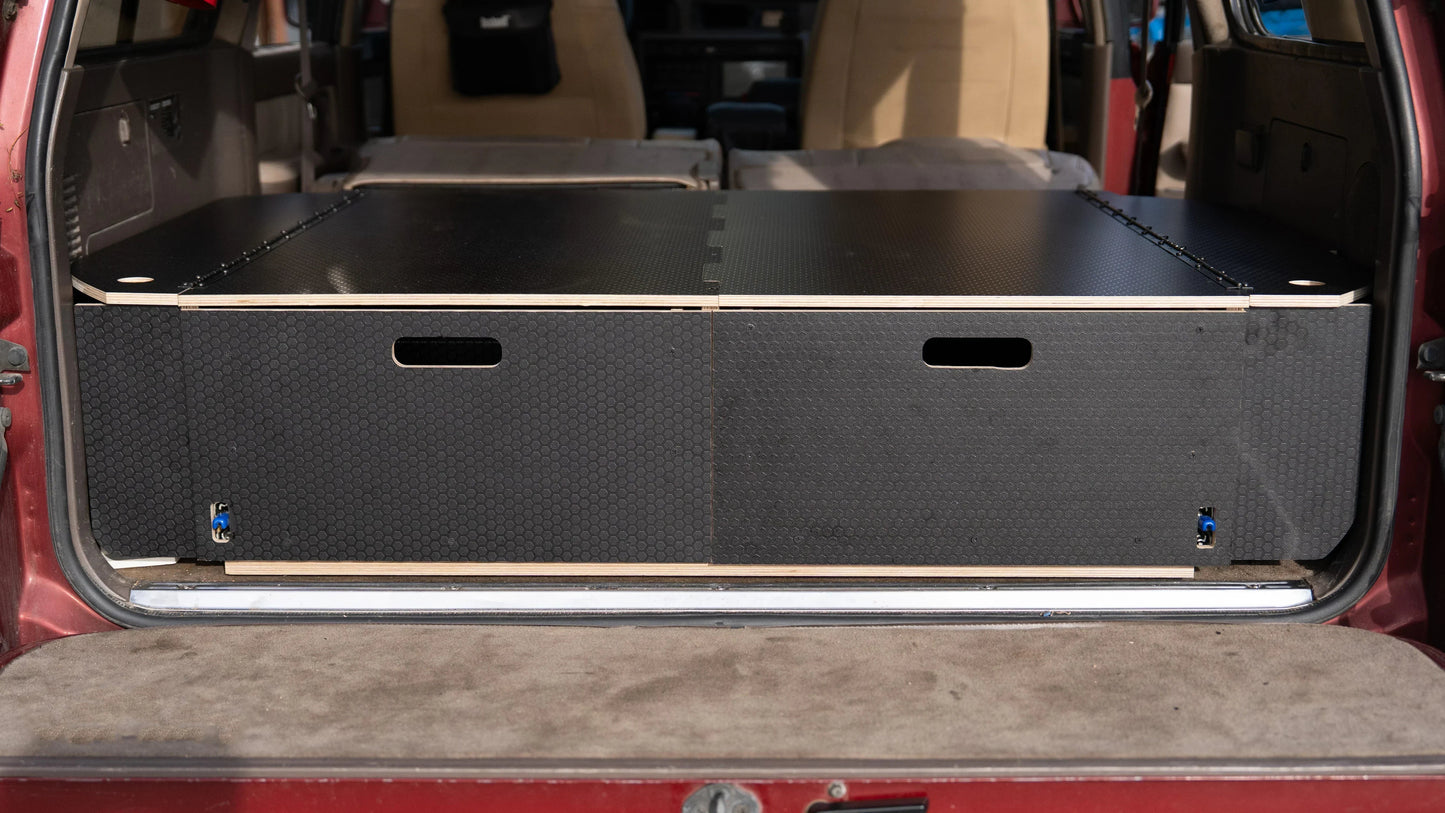 Land Cruiser 80  | Dual Drawer Storage System & Bed Platform | 1990–1997 Toyota LC80 Solid Wood Worx