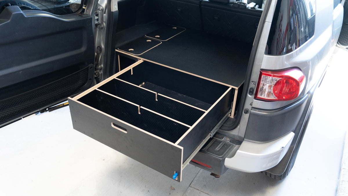 FJ Cruiser | Single Drawer Storage System & Sleeping Platform | 2007–2014 Toyota Solid Wood Worx