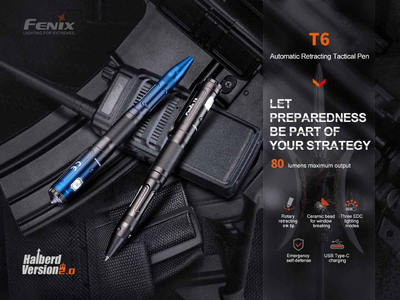 Fenix T6 Tactical LED Penlight Fenix Store