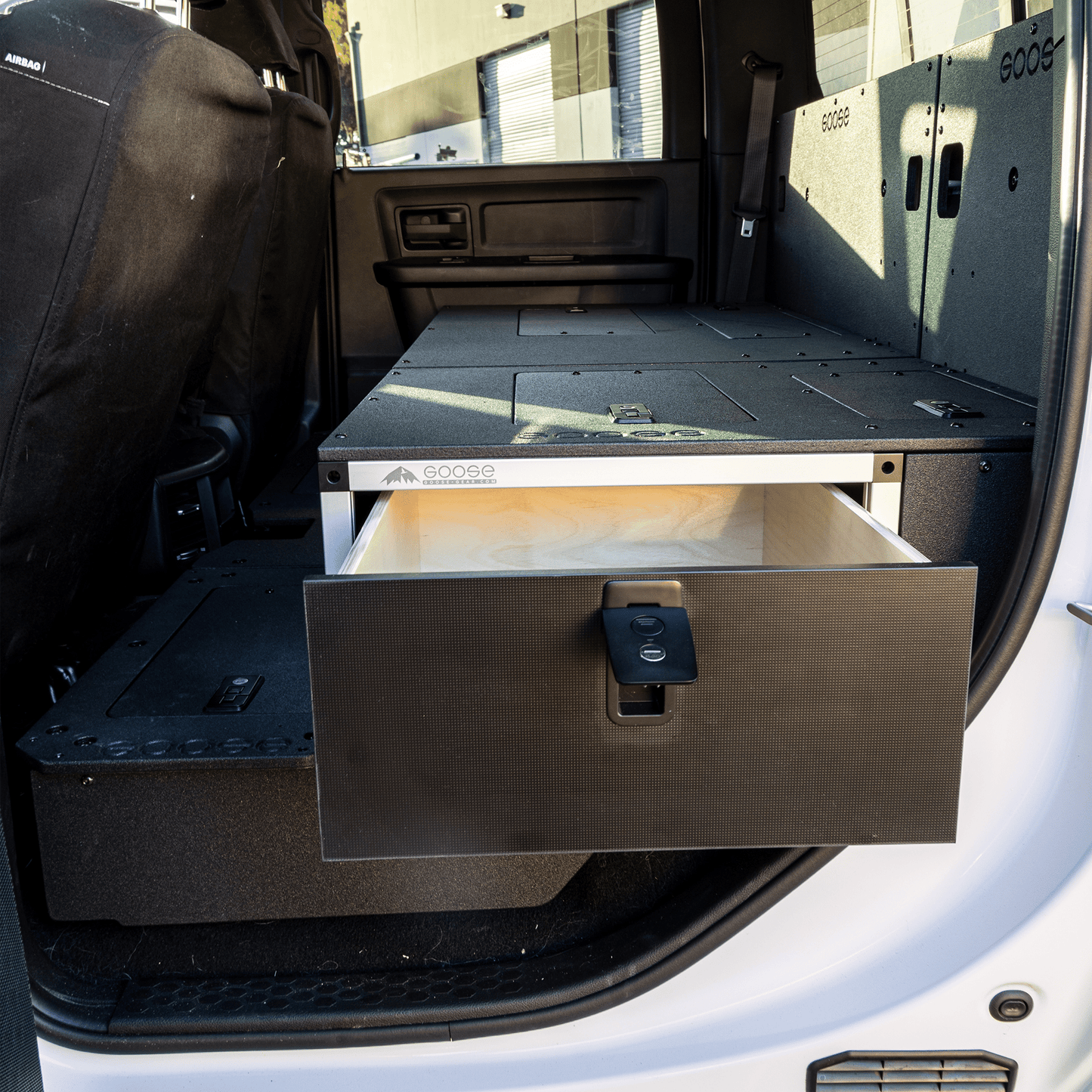 Ram 2500/3500 2009-Present 4th and 5th Gen. Crew Cab - Second Row Single Drawer Module Goose Gear