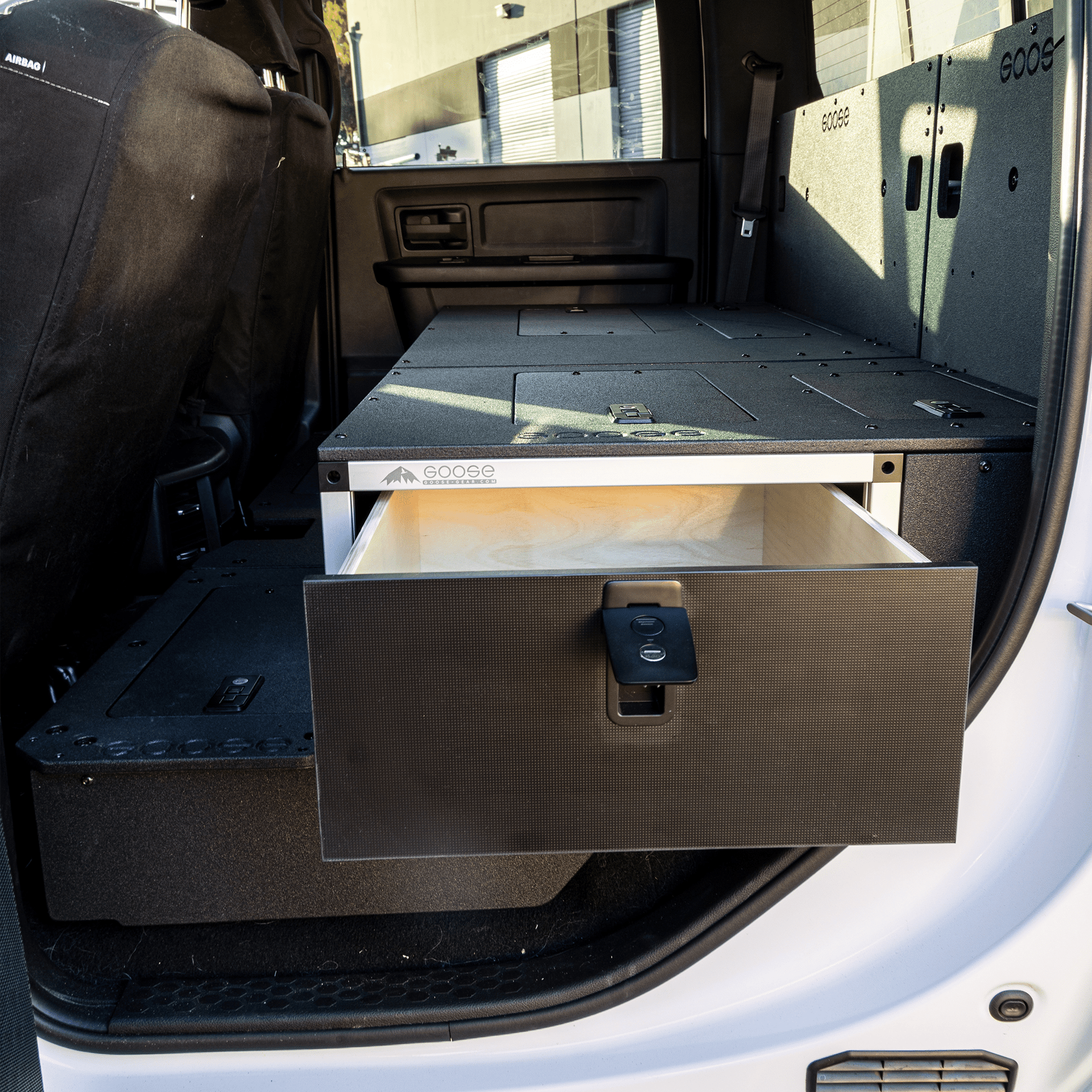 Ram 2500/3500 2009-Present 4th and 5th Gen. Crew Cab - Second Row Single Drawer Module Goose Gear