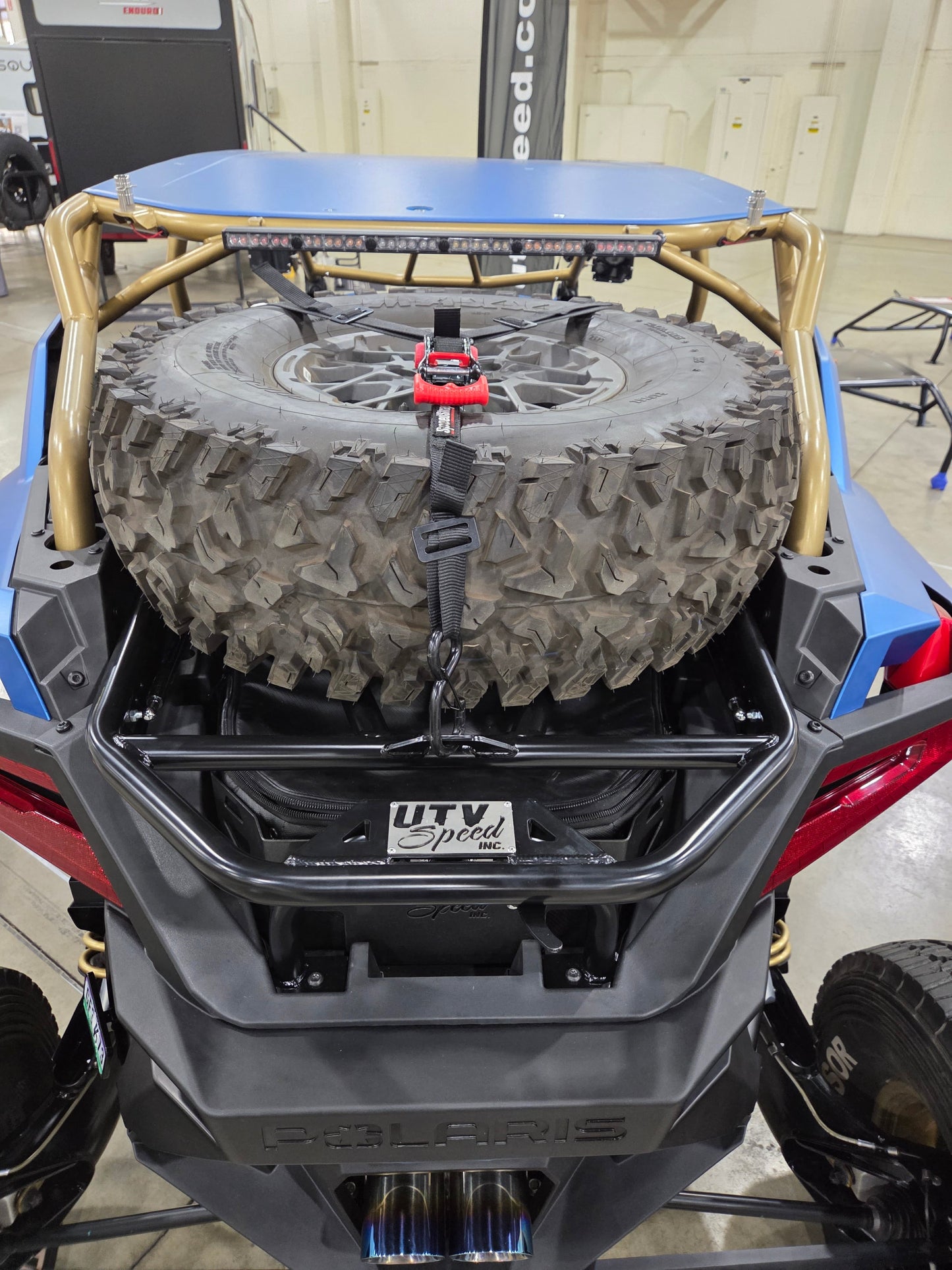 Tire Carrier with shocks for the Polaris Pro R by UTV Speed