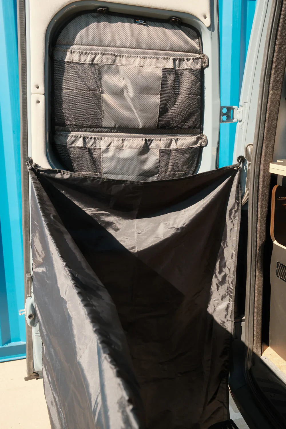SV Sprinter Rear Door C-Shaped Shower Curtain Sandy Vans