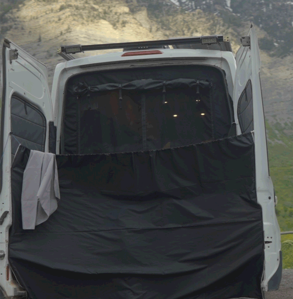 Rear Door Shower Screen VanEssential