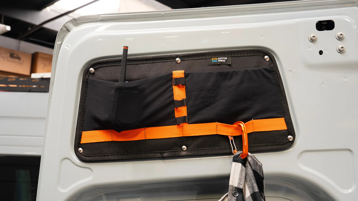 SV Sprinter Rear Upper Door Storage Sandy Vans