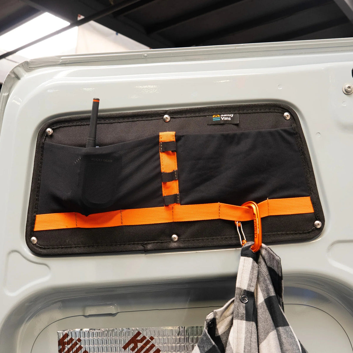 SV Sprinter Rear Upper Door Storage Sandy Vans