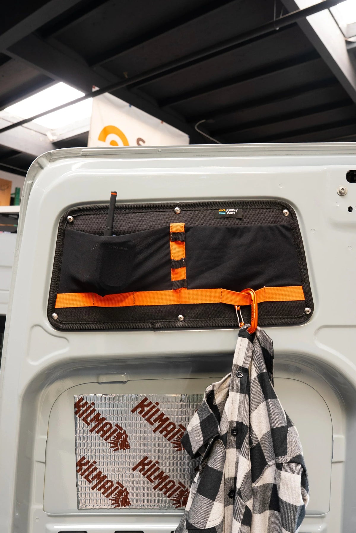 SV Sprinter Rear Upper Door Storage Sandy Vans
