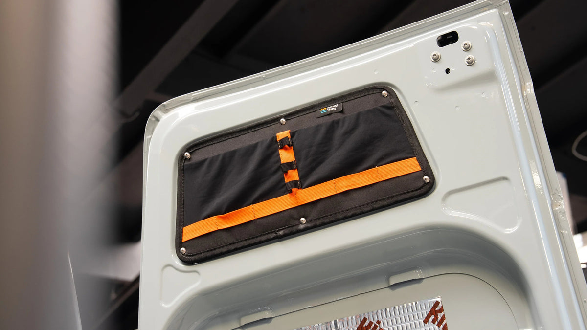 SV Sprinter Rear Upper Door Storage Sandy Vans