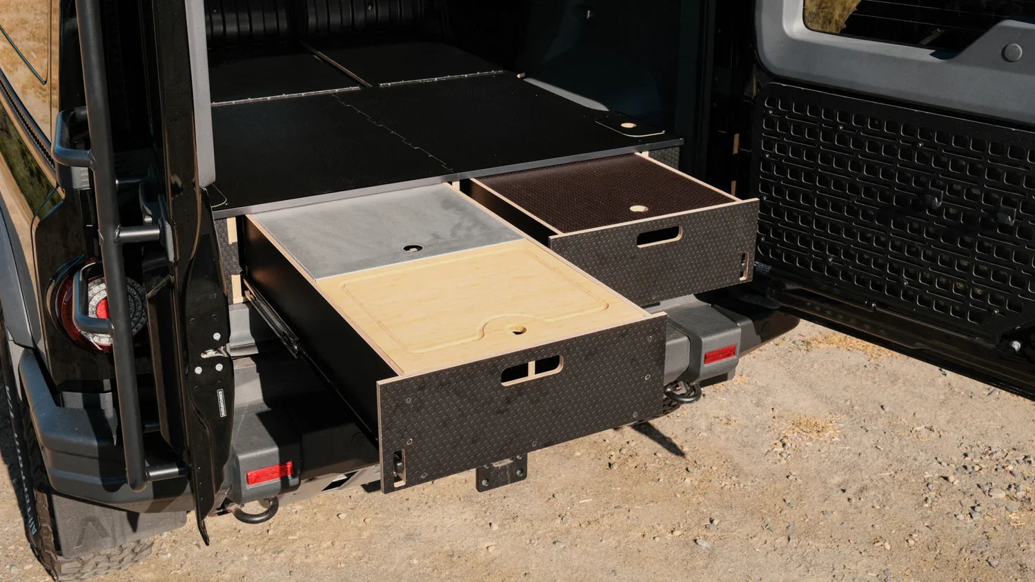 Ineos Grenadier | Dual Drawer Storage System & Bed Platform | 2023+ Solid Wood Worx