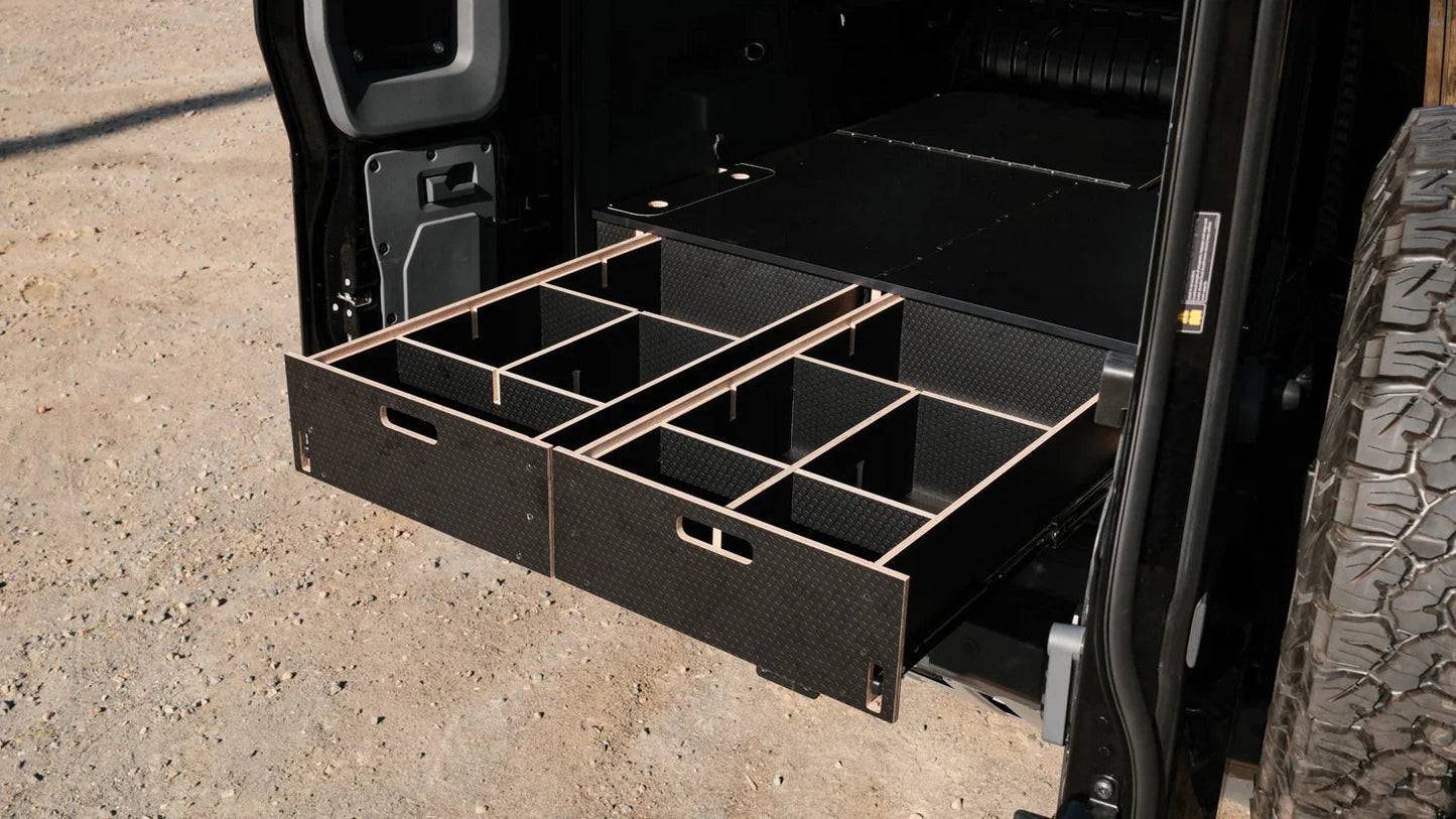 Ineos Grenadier | Dual Drawer Storage System & Bed Platform | 2023+ Solid Wood Worx
