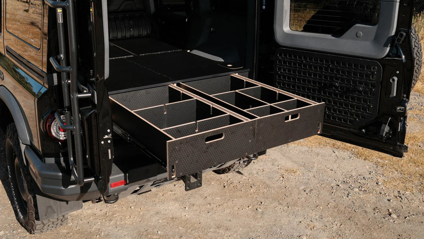 Ineos Grenadier | Dual Drawer Storage System & Bed Platform | 2023+ Solid Wood Worx