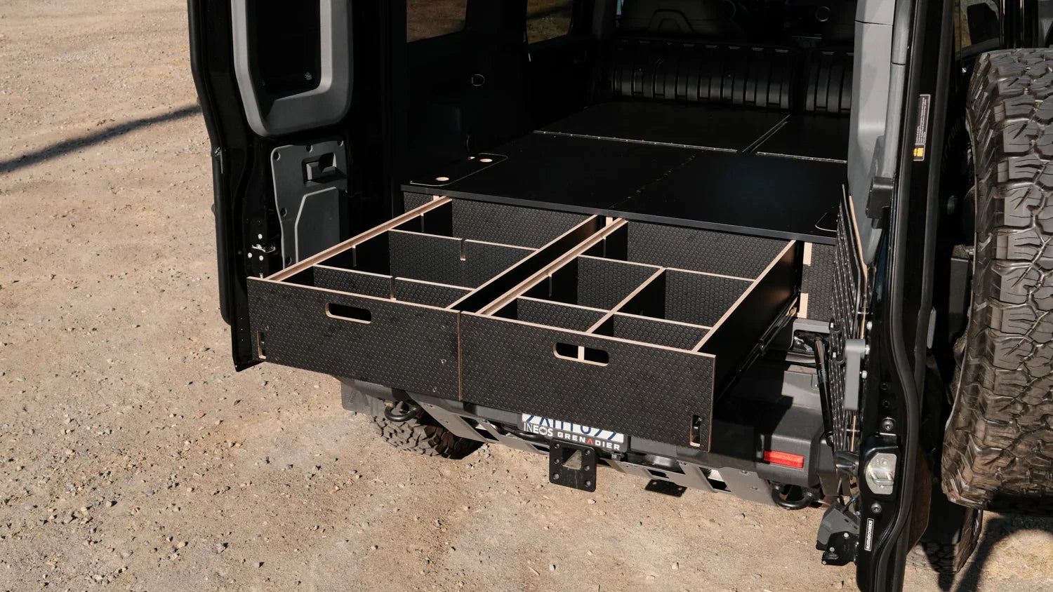 Ineos Grenadier | Dual Drawer Storage System & Bed Platform | 2023+ Solid Wood Worx