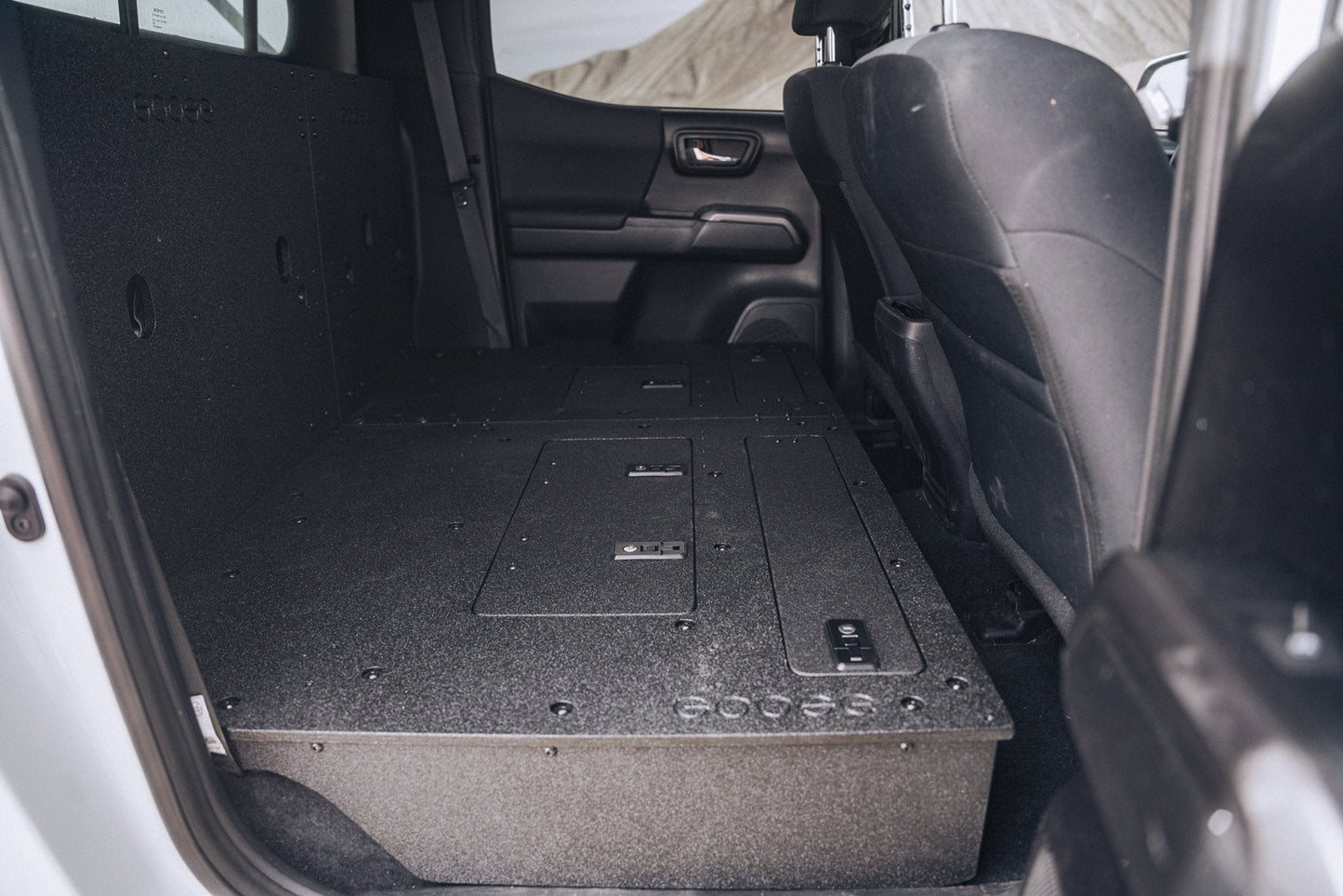 Toyota Tacoma 2005-2023 2nd and 3rd Gen Double Cab Version 2 - Second Row Seat Delete Plate System