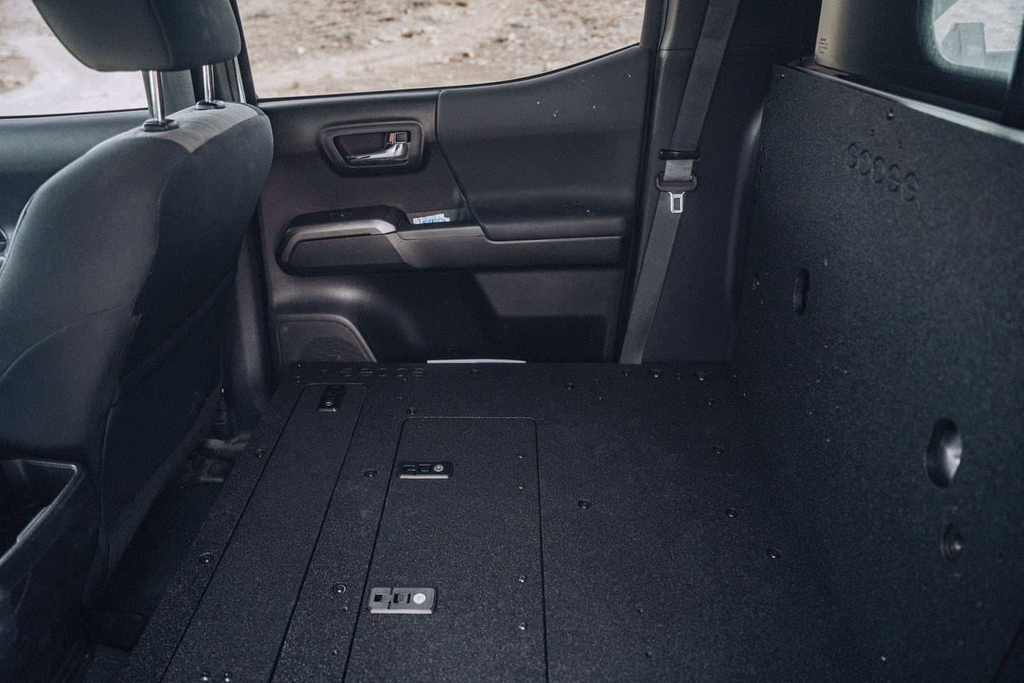 Toyota Tacoma 2005-2023 2nd and 3rd Gen Double Cab Version 2 - Second Row Seat Delete Plate System