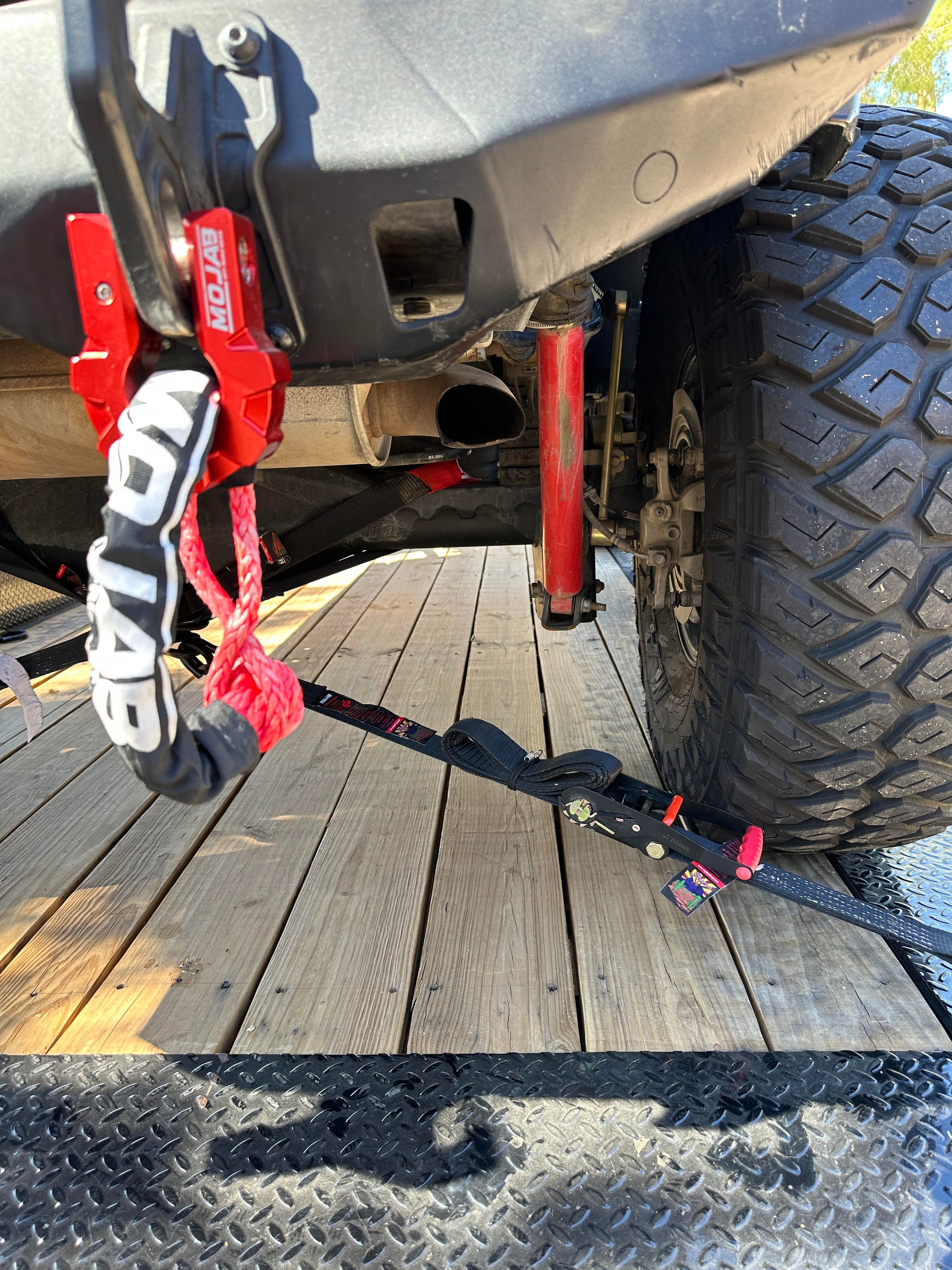 Soft Shackle 3/8'' x 24” with sleeve and bag (Set of 2 Shackles) (Lifetime Warranty) MOJAB OFFROAD